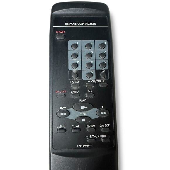 ORIGINAL Daewoo EMERSON VCR Remote Controller 97P1R2BR07 With Back Cover Tested - Picture 5 of 11